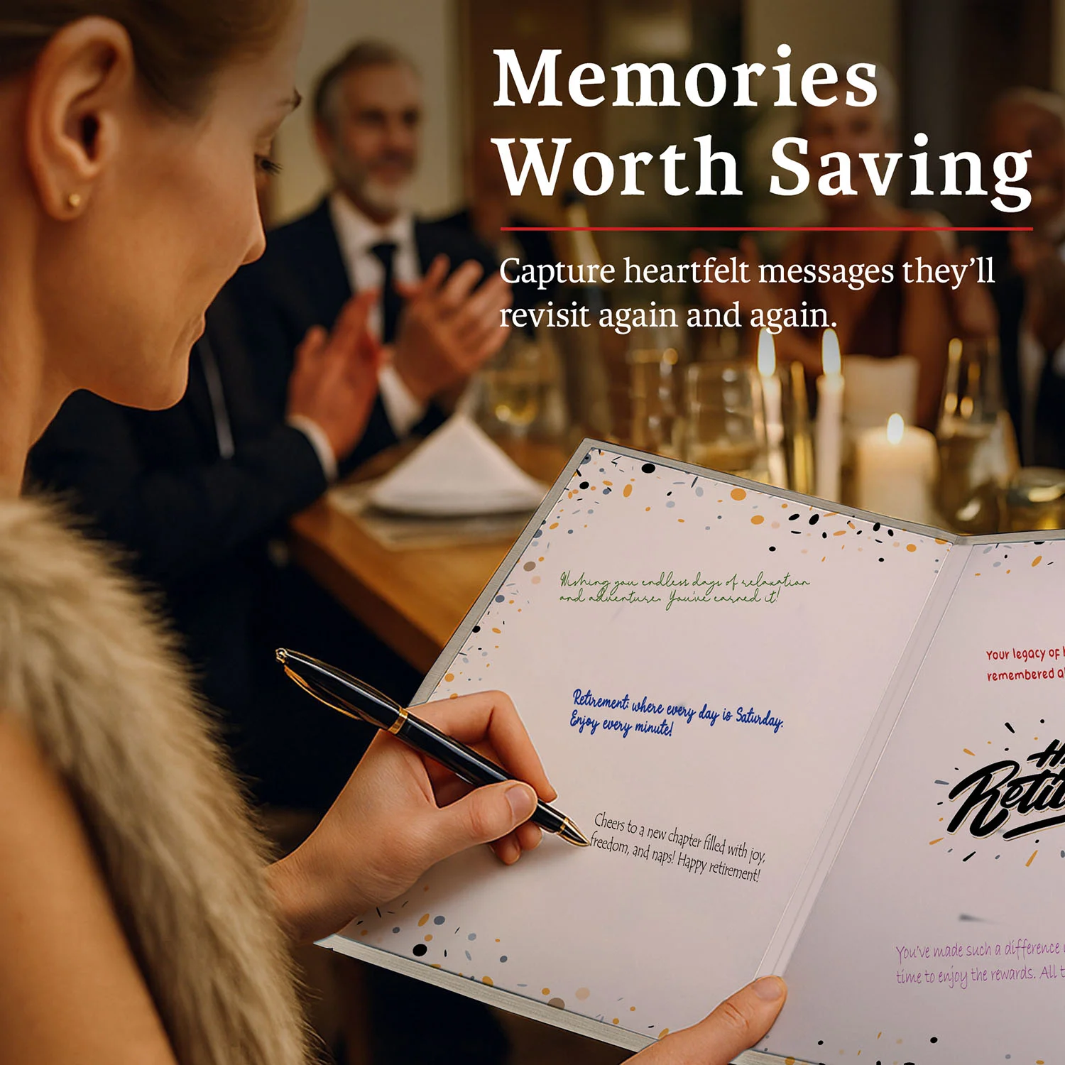 Retirement Guestbook (CHAMPAGNE BEIGE)